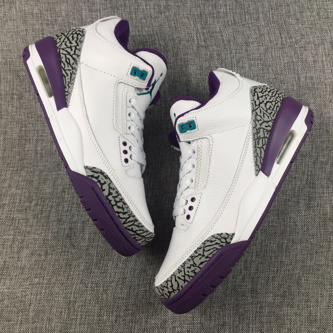 New Air Jordan 3 Hornet White Purple Grey Shoes